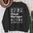 Stage Manager Description Label スウェットシャツ 年配の女性への贈り物