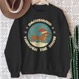 Ugly Dachshund Christmasthrough The Snow Christmas Sweatshirt Gifts for Old Women