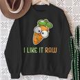 Vegetable Carrot I Like It Raw Vegan Lifestyle Tank Top Sweatshirt Unisex Gifts for Old Women