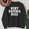 Very Kurwa Nice Poland Polska Polskieery Nice スウェットシャツ 年配の女性への贈り物