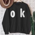 「Ok」面白い デザイン 語録 ネタ おもしろ 漢字 Ok スウェットシャツ 年配の女性への贈り物
