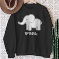 ぞうさん 象（Aタイプ）シンプル【どうぶつフレンズ】動物 イラスト かわいい デザイン スウェットシャツ 年配の女性への贈り物