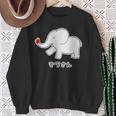 ぞうさん 象（りんご うれしいな I タイプ）【どうぶつフレンズ】面白 動物 イラスト スウェットシャツ 年配の女性への贈り物