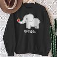 ぞうさん 象（牙 きば・りんご Hタイプ）【どうぶつフレンズ】面白 動物 イラスト スウェットシャツ 年配の女性への贈り物