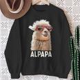 アルパカ・パパ・アルパパ・ラマ・パパ・アルパカ・パパ・ワーター・ワンダリングalpapa スウェットシャツ 年配の女性への贈り物