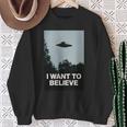 エイリアンufoアパレル「I Want To Believe」 長袖tシャツ スウェットシャツ 年配の女性への贈り物