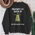 エリア51 シャツ Property Of Area 51 Ufo エイリアン 長袖tシャツ スウェットシャツ 年配の女性への贈り物