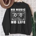 カセット No Music No Life Music Lover スウェットシャツ 年配の女性への贈り物
