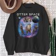 カワウソ宇宙 面白いカワウソ 宇宙カワウソ 長袖tシャツ スウェットシャツ 年配の女性への贈り物