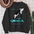 クジラと海を守るシャチ レトロなシャチのデザイン スウェットシャツ 年配の女性への贈り物