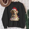 クリスマス ゴールデンレトリバー クリスマス ドッグツリー サンタハット リトリーバー 長袖tシャツ スウェットシャツ 年配の女性への贈り物