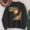 シーシュポス・イズ・ハッピー面白いギリシャ神話ミーム哲学 スウェットシャツ 年配の女性への贈り物