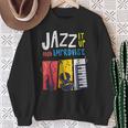 ジャズ・イット・アップ・アンド・インプロヴィーズ・ジャズ スウェットシャツ 年配の女性への贈り物