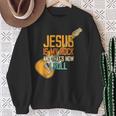 ジーザス・イズ・マイ・ロック・アンド・ザット・イズ・ハウ・アイ・ロール クリスチャン スウェットシャツ 年配の女性への贈り物