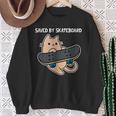 スケートボード猫sk8スケートボードで保存 スウェットシャツ 年配の女性への贈り物