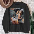 セクシーガールグラフィックtシャツ セクシーなブロンドメカニックピンナップガール スウェットシャツ 年配の女性への贈り物
