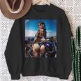 セクシーガールグラフィックtシャツ セクシーなラティーナガール&バイクビーチ。 長袖tシャツ スウェットシャツ 年配の女性への贈り物