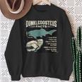 ダンクルオステウス Dunkleosteus Facts 古代魚 恐竜 海洋 生物 学習 図解 スウェットシャツ 年配の女性への贈り物