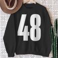 ナンバーフォーティーエイト 48 スポーツチーム制服 誕生日 48 スウェットシャツ 年配の女性への贈り物