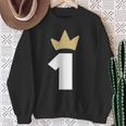 ナンバーワン 王冠 1年 1周年 スウェットシャツ 年配の女性への贈り物