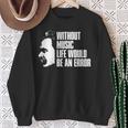 ニーチェの名言 音楽のない人生は間違いだろう 長袖tシャツ スウェットシャツ 年配の女性への贈り物