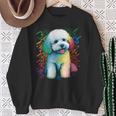 ビション・フリーゼ好きのかわいいビション・フリーゼの犬 スウェットシャツ 年配の女性への贈り物