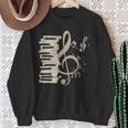 ピアノ音部記号 音楽ギフト ト音記号 ピアノ 長袖tシャツ スウェットシャツ 年配の女性への贈り物