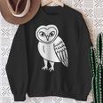 フクロウ愛好家 メンフクロウ かわいい 白い鳥 精神 動物 自然 アート スウェットシャツ 年配の女性への贈り物