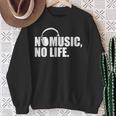 ヘッドホン No Music No Life Music Lover スウェットシャツ 年配の女性への贈り物