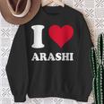 レッドハート I Love Arashi スウェットシャツ 年配の女性への贈り物