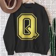 大文字 Q プリントされた明るいスタイルのデザイン。 スウェットシャツ 年配の女性への贈り物