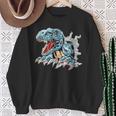 恐竜 おもしろ デフォルメ イラスト スウェットシャツ 年配の女性への贈り物