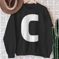 文字c 大文字 アルファベット モノグラム イニシャル スウェットシャツ 年配の女性への贈り物