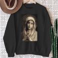 聖母マリア マリア カトリック絵画 長袖tシャツ スウェットシャツ 年配の女性への贈り物