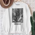 Albrecht Dürer Durer クリスチャンアート メランコリア ホワイト 長袖tシャツ スウェットシャツ 年配の女性への贈り物