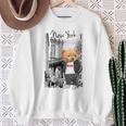 Cool New York City Teddy Bear Illustration Graphic s スウェットシャツ 年配の女性への贈り物