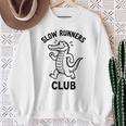Crocodilelow Runners Club おもしろランニングマスコット 長袖tシャツ スウェットシャツ 年配の女性への贈り物