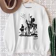 Don Quixote アートワーク 長袖tシャツ スウェットシャツ 年配の女性への贈り物