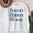 Eat Italian Drive German Marrylavic Quote Car ユーモア スウェットシャツ 年配の女性への贈り物