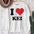 I Heart Keiファーストネーム I Love パーソナライズ スウェットシャツ 年配の女性への贈り物