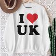 I Heart Uk Initials I Love UK First And Last Name U K 長袖tシャツ スウェットシャツ 年配の女性への贈り物