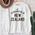 I'd Rather Be In New Zealand Nz Fern Kiwi ギフト スウェットシャツ 年配の女性への贈り物