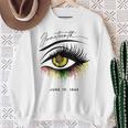 Junenth まつげ アフリカの目 美しい スウェットシャツ 年配の女性への贈り物