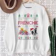 I Left My Frenchie To Be Here French Bulldog Ugly Christmas Tri-Blend Sweatshirt Gifts for Old Women