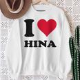 I Love Hina スウェットシャツ 年配の女性への贈り物