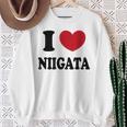 I Love Niigata 新潟大好き スウェットシャツ 年配の女性への贈り物