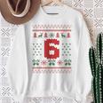 Number 6 Santa Ugly Christmas Sweatshirt Gifts for Old Women