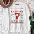 Number 7 Santa Ugly Christmas Sweatshirt Gifts for Old Women