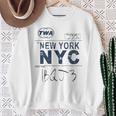 Nyc New York ヴィンテージ 航空会社タグ エアライナー フライングトラベル 長袖tシャツ スウェットシャツ 年配の女性への贈り物