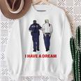 On Back I Have A Dream Trump Police 格言 男性 スウェットシャツ 年配の女性への贈り物